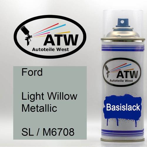 Ford, Light Willow Metallic, SL / M6708: 400ml Sprühdose, von ATW Autoteile West.